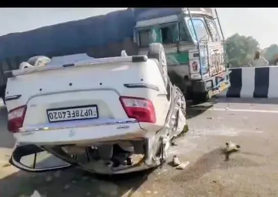  बीकेटी में आउटर रिंग रोड ले रही लोगो की जान,भीषण हादसे में 10 घायल 