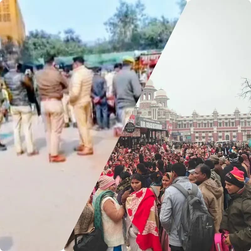 लखनऊ में चारबाग रेलवे स्टेशन पर आशा वर्कर्स का विरोध प्रदर्शन
