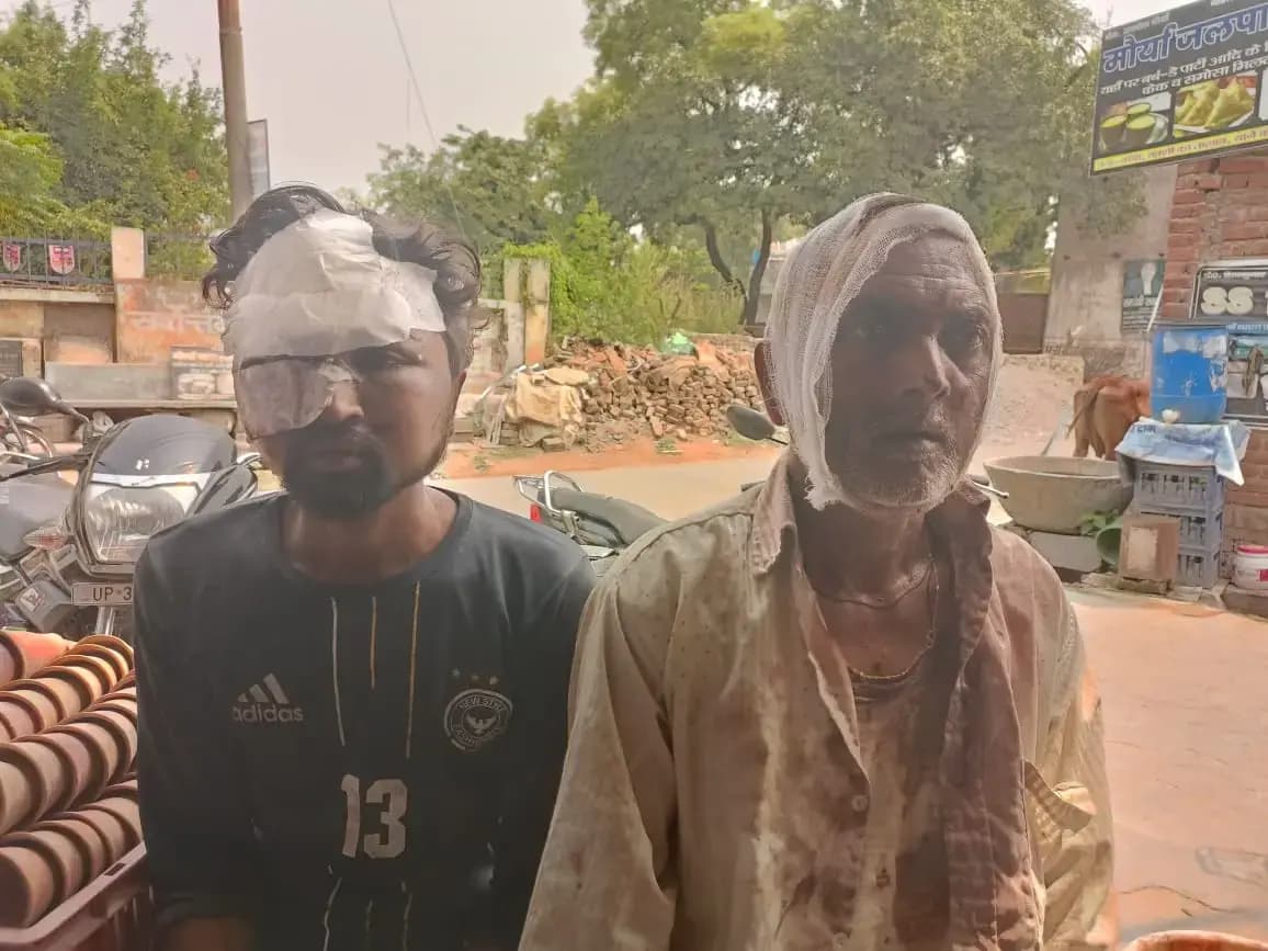 बख्शी का तालाब के शिवपुरी गांव में शराब के ठेके पर खूनी संघर्श,चली सरिया दो के सिर फटे