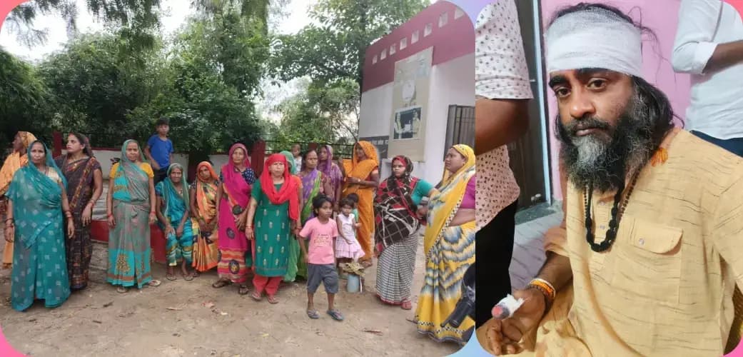 लखनऊ में सीतापुर हाइवे किनारे स्थित हनुमान मंदिर में घुसकर पुजारी की पिटाई सिर फटा
