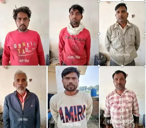 एसटीएफ ने पेट्रोलियम पदार्थ की कालाबाजारी करने वाले छह आरोपियो को पकडा,कई उपकरण बरामद